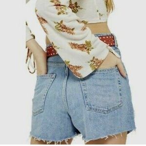 SOLD TopShop Moto Mom High Waisted Jean Shorts